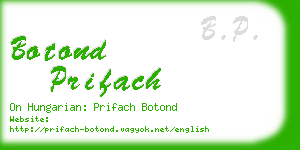 botond prifach business card